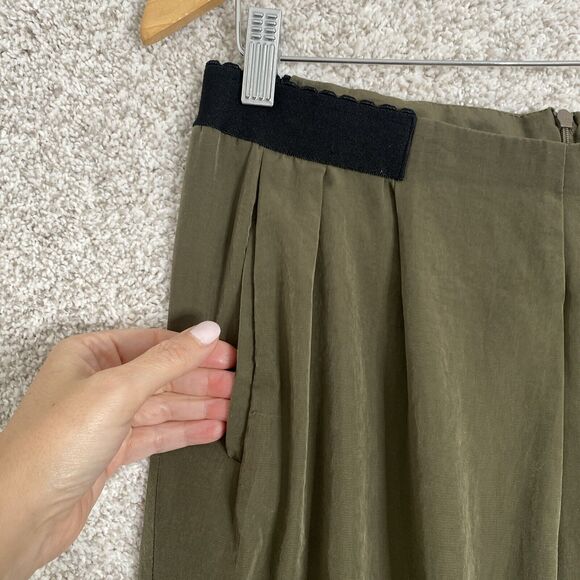 Barney’s‎ New York Army Green & Black Joggers Zipper Back Pocket pants Size 2 - Picture 2 of 11